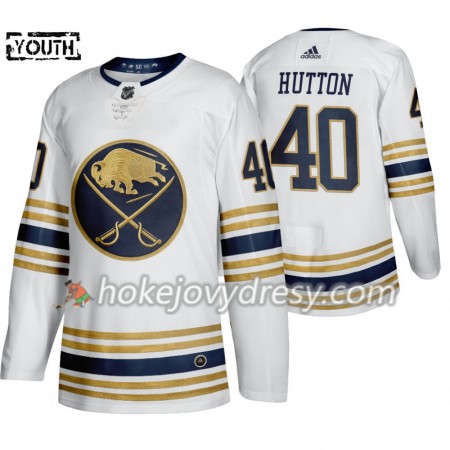 Dětské Hokejový Dres Buffalo Sabres Carter Hutton 40 50th Anniversary Adidas 2019-2020 Bílá Authentic